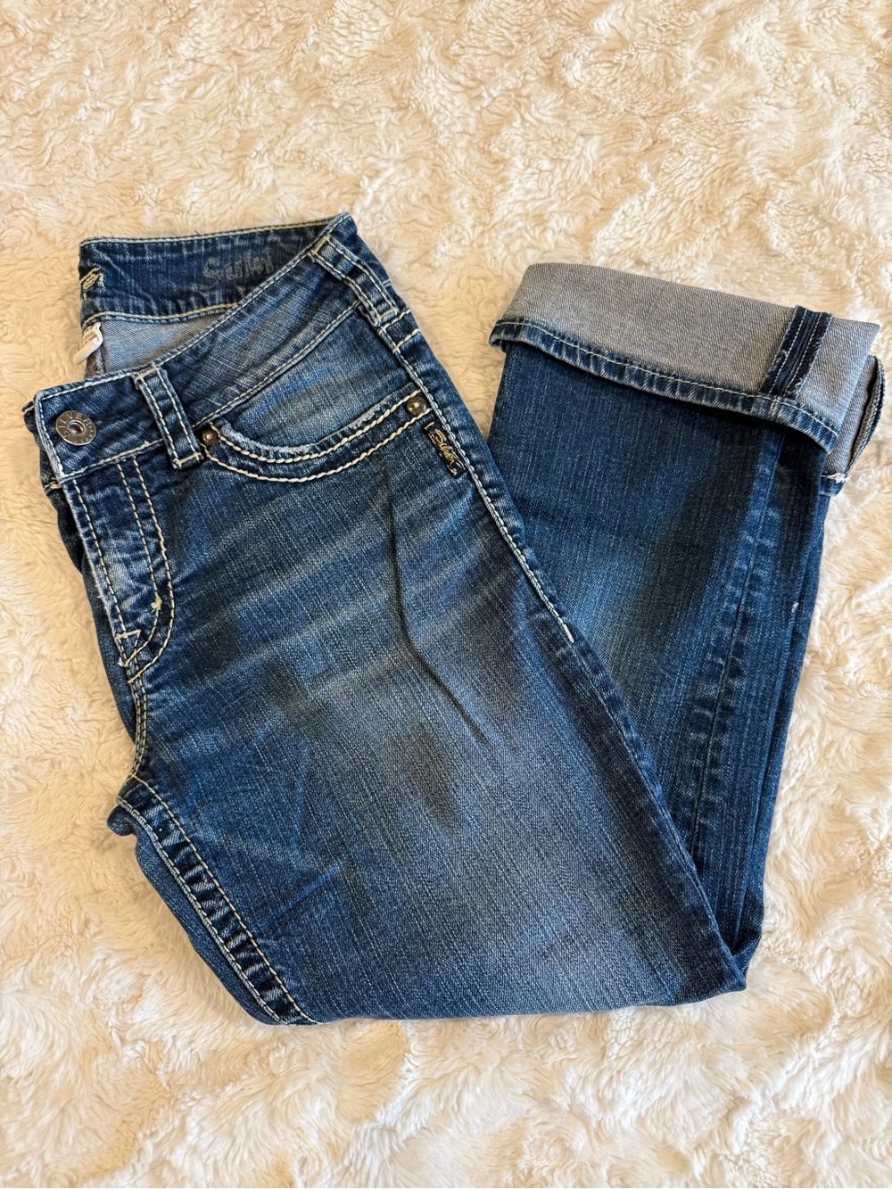 Silver Jeans Blue Ankle Suki Capri